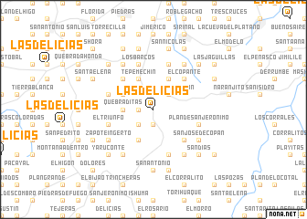 map of Las Delicias