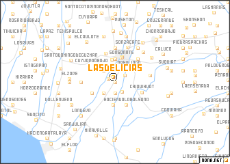 map of Las Delicias