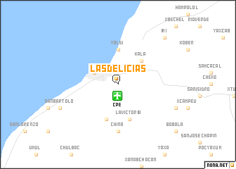 map of Las Delicias