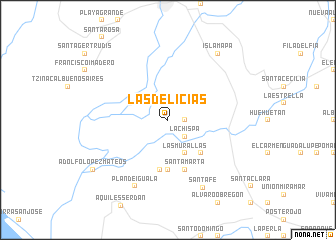 map of Las Delicias