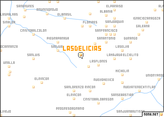 map of Las Delicias