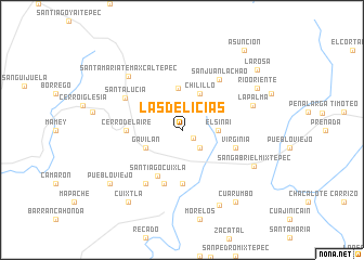 map of Las Delicias