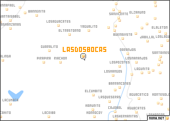 map of Las Dos Bocas