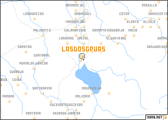 map of Las Dos Grúas