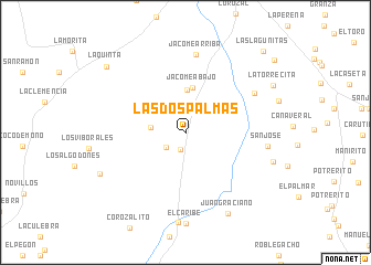 map of Las Dos Palmas