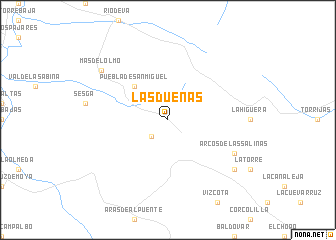 map of Las Dueñas