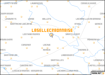 map of La Selle-Craonnaise