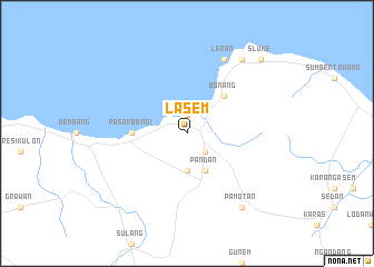 map of Lasem