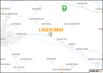 map of Las Escobas