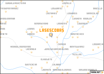 map of Las Escobas