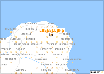 map of Las Escobas