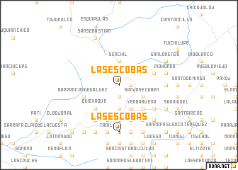 map of Las Escobas