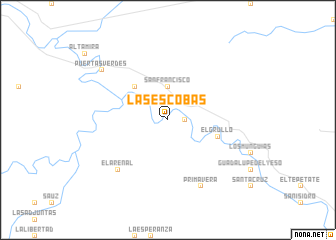 map of Las Escobas