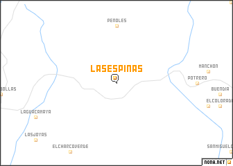 map of Las Espinas
