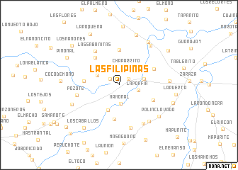 map of Las Filipinas