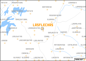 map of Las Flechas