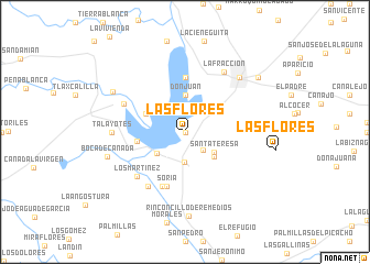 map of Las Flores