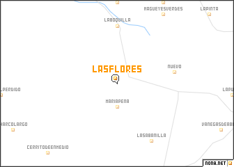 map of Las Flores