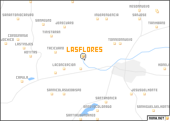 map of Las Flores