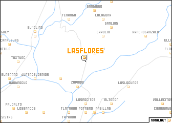 map of Las Flores
