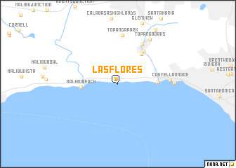 map of Las Flores