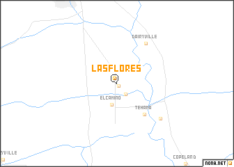 map of Las Flores