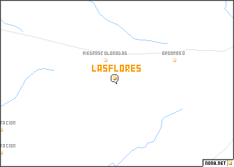 map of Las Flores
