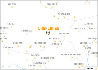 map of Las Flores