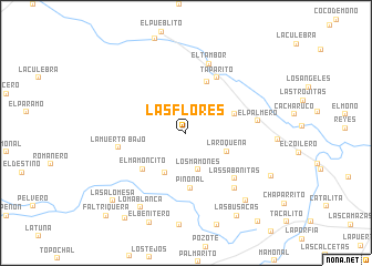 map of Las Flores