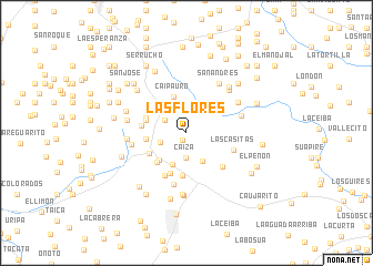 map of Las Flores