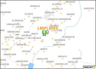 map of Las Flores