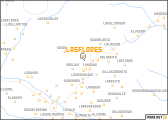 map of Las Flores