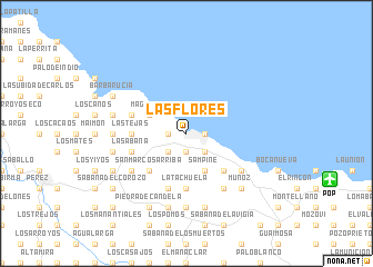 map of Las Flores