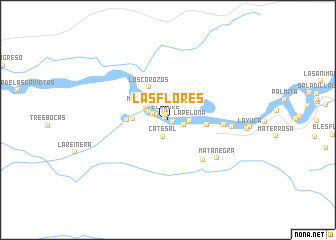 map of Las Flores