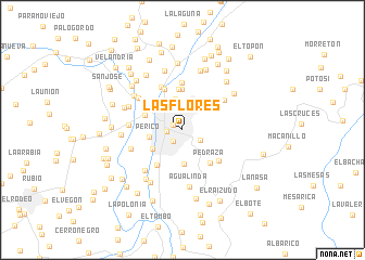 map of Las Flores