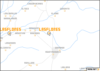 map of Las Flores