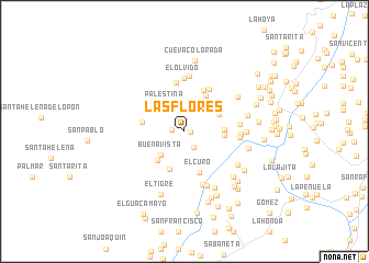 map of Las Flores