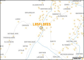 map of Las Flores