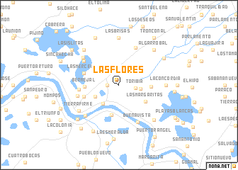 map of Las Flores