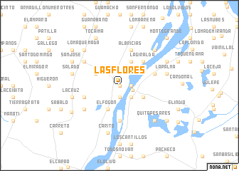 map of Las Flores