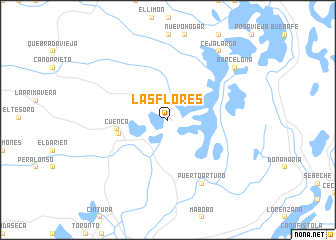 map of Las Flores