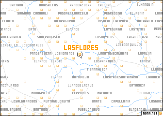 map of Las Flores