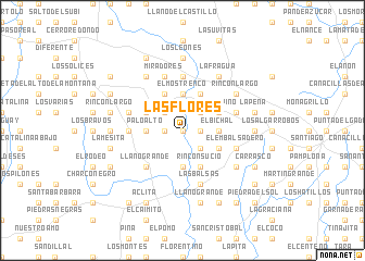 map of Las Flores