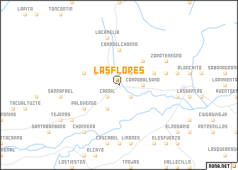 map of Las Flores