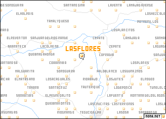 map of Las Flores