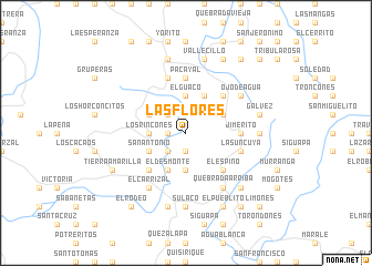 map of Las Flores