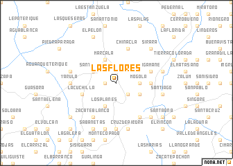 map of Las Flores