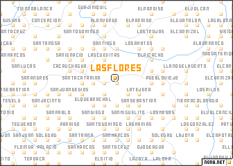 map of Las Flores