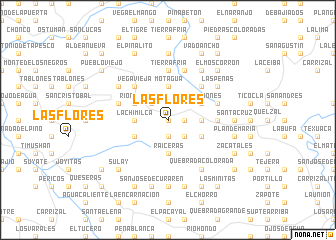 map of Las Flores