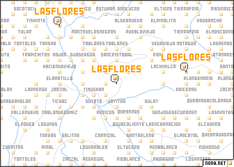 map of Las Flores